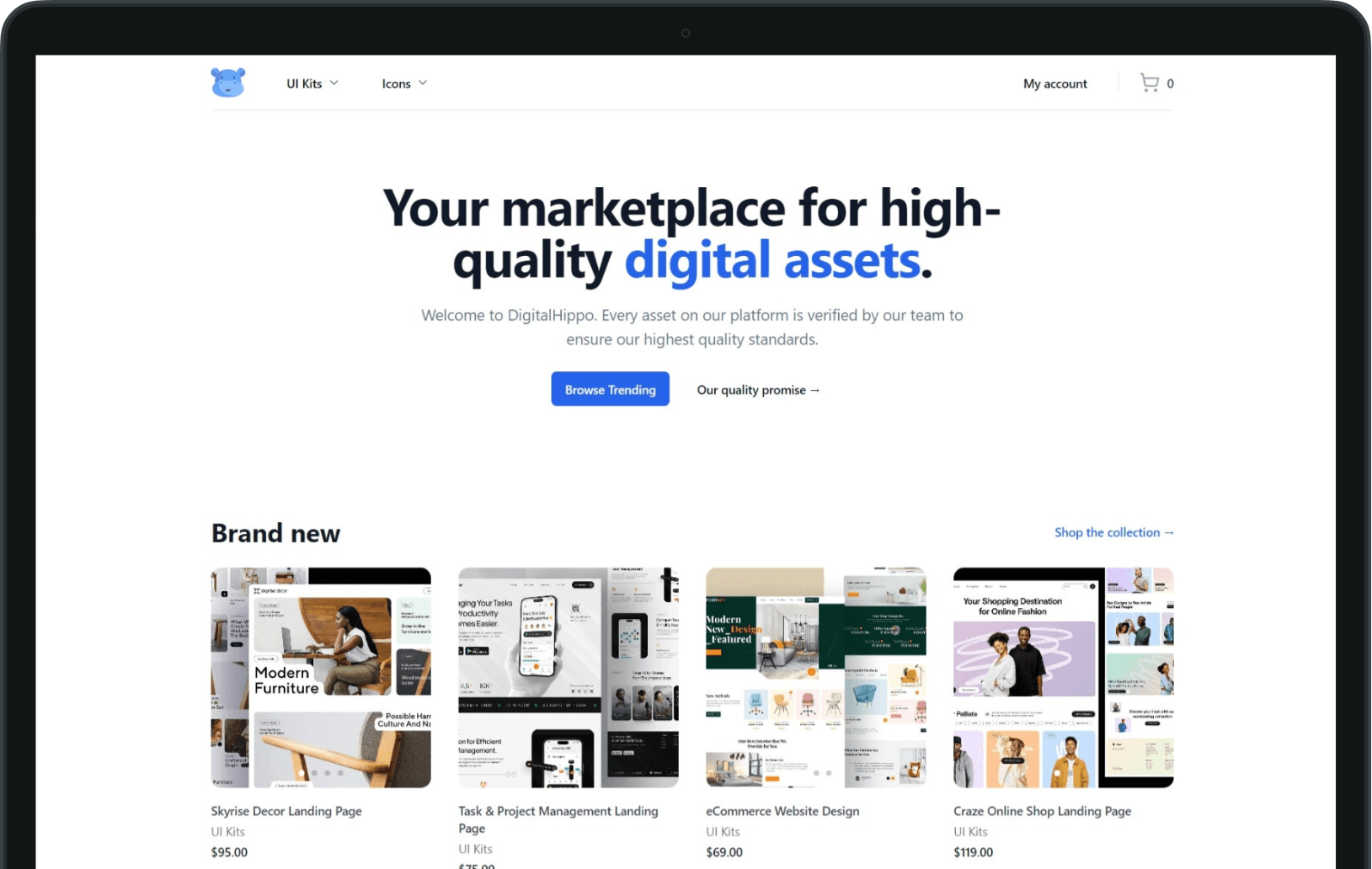 Digital Marketplace for quality assets